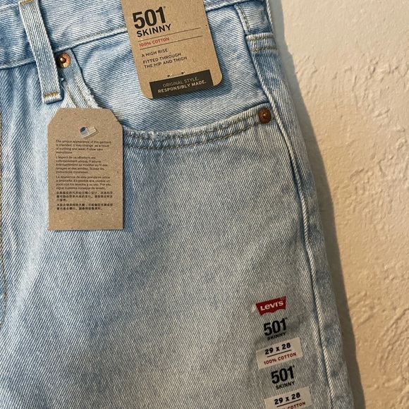 LEVI’S 501 SKINNY JEANS NWT - Picture 2 of 4